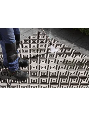 Dywan Zewnętrzny / Płasko Tkany Meadow 102470 Czarny – nowoczesny design z bliska – styl skandynawski