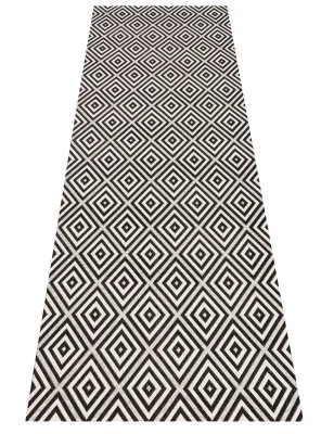 Dywan Zewnętrzny / Płasko Tkany Meadow 102470 Czarny – nowoczesny design z bliska – styl skandynawski