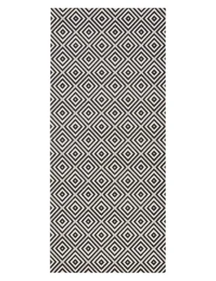 Dywan Zewnętrzny / Płasko Tkany Meadow 102470 Czarny – nowoczesny design z bliska – styl skandynawski