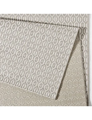 Dywan Zewnętrzny / Płasko Tkany Meadow 102475 Szary – zbliżenie na teksturę – idealny do: na balkon