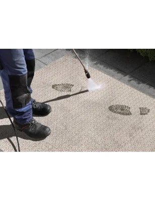 Dywan Zewnętrzny / Płasko Tkany Meadow 102475 Szary – detal krawędzi dywanu