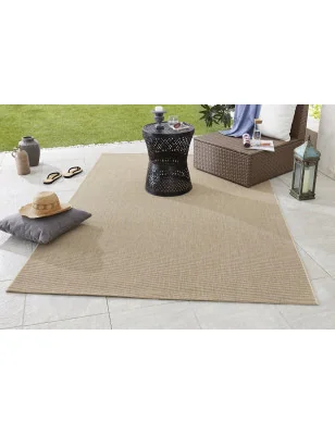 Dywan Zewnętrzny / Płasko Tkany Meadow 102727 Beżowy – detal krawędzi dywanu