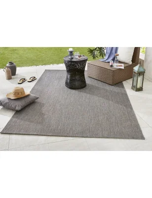 Dywan Zewnętrzny / Płasko Tkany Meadow 102729 Antracyt – detal krawędzi dywanu