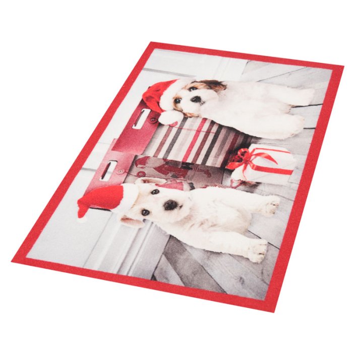 Mata Wejściowa Świąteczne Psy Printy 103043 Red