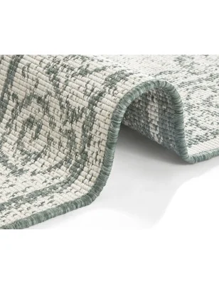 Dywan Dwustronny / Zewnętrzny Twinsupreme 103869 Zielony Kremowy – zbliżenie na teksturę – idealny do: na balkon