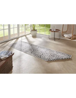 Dywan Dwustronny / Zewnętrzny Twinsupreme 104128 Szary Kremowy – aranżacja w salonie