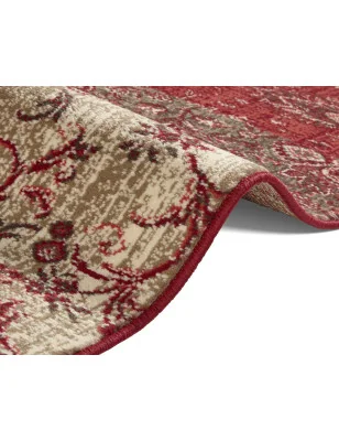 Dywan Nowoczesny Celebration 103464 Czerwony Brązowy – zbliżenie na teksturę – idealny do: do sypialni