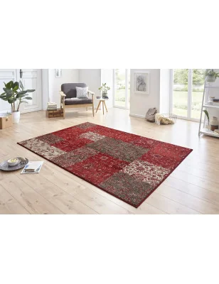 Dywan Nowoczesny Celebration 103464 Czerwony Brązowy – widok z góry