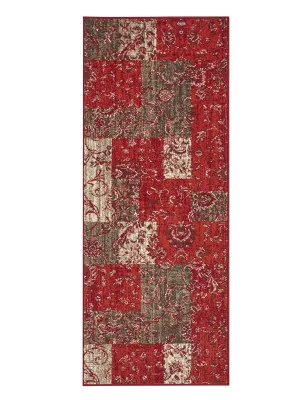 Dywan Nowoczesny Celebration 103464 Czerwony Brązowy – ułożony na podłodze – pasuje do: do sypialni