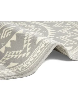 Dywan Nowoczesny Boho Celebration Okrągły 103444 Szary – zbliżenie na teksturę – idealny do: do sypialni