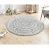 Dywan Nowoczesny Boho Celebration Okrągły 103444 Szary – widok z góry