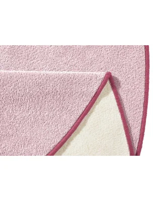 Dywan Jednokolorowy Fancy Okrągły 103010 Rose – zbliżenie na teksturę – idealny do: do sypialni