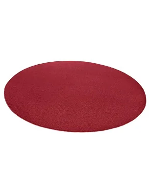 Dywan Jednokolorowy Fancy Okrągły 103012 Czerwony – aranżacja w salonie