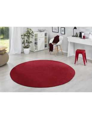 Dywan Jednokolorowy Fancy Okrągły 103012 Czerwony – widok z góry