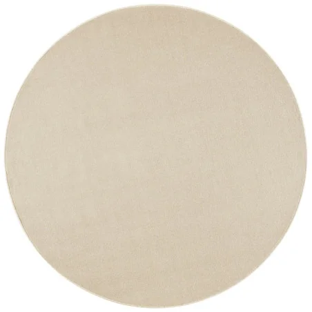 Dywan Kremowy Jednokolorowy Nasty Okrągły 101152 Kremowy – widok ogólny