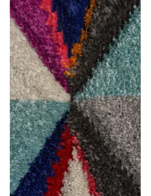 Chodnik Nowoczesny Spectrum Danza Wielokolorowy – detal krawędzi dywanu