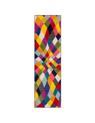 Dywan Nowoczesny Spectrum Rhumba Wielokolorowy – ułożony na podłodze – pasuje do: do przedpokoju