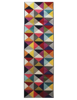 Dywan Nowoczesny Spectrum Samba Wielokolorowy – ułożony na podłodze – pasuje do: do przedpokoju