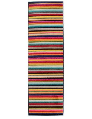Dywan Nowoczesny Paska Spectrum Tango Wielokolorowy – ułożony na podłodze – pasuje do: do przedpokoju