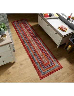 Chodnik Nowoczesny Spectrum Zook Wielokolorowy – zbliżenie na teksturę – idealny do: do przedpokoju