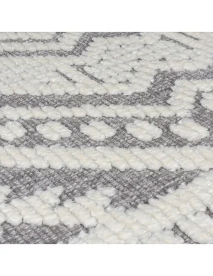 Dywan Szenilowy Etno Boho Verve Jaipur Szary – detal krawędzi dywanu