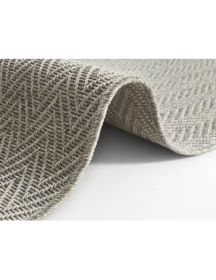 Dywan Nowoczesny Zygzag Nature 104266 Szary – zbliżenie na teksturę – idealny do: do sypialni
