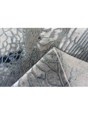 Chodnik Elite Z Obszyciem Na Wymiar 8754 Navy Szary – aranżacja w salonie