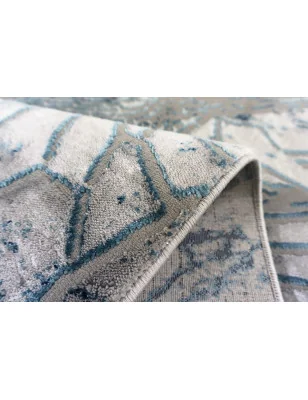 Chodnik Elite Z Obszyciem Na Wymiar 8754 Navy Szary – widok z góry