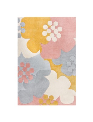 Dywan Nowoczesny Zest Retro Floral Ochre