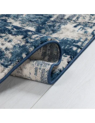 Dywan Nowoczesny Cocktail Wonderlust Ciemno Niebieski – aranżacja w salonie