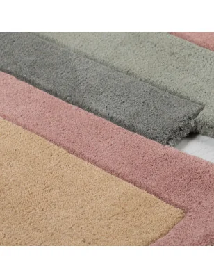 Dywan Wełniany Abstract Collage Pastel – aranżacja w salonie