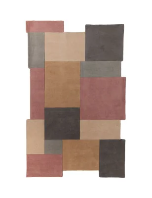 Dywan Wełniany Abstract Collage Pastel