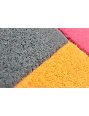 Dywan Wełniany Abstract Collage Wielokolorowy – zbliżenie na teksturę – idealny do: na korytarz