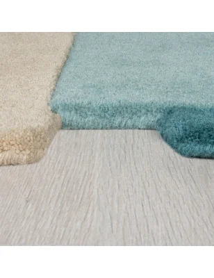 Dywan Wełniany Abstract Collage Teal – widok z góry