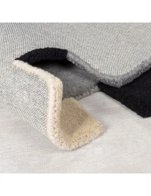 Dywan Wełniany Abstract Collage Monochrome Wielokolorowy – aranżacja w salonie