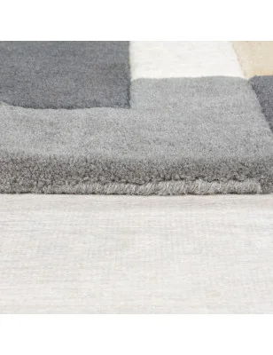 Dywan Wełniany Abstract Collage Monochrome Wielokolorowy – widok z góry