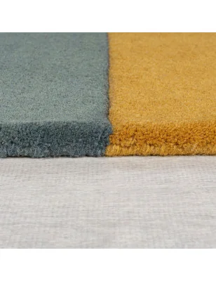 Dywan Wełniany Abstract Lozenge Wielokolorowy – aranżacja w salonie