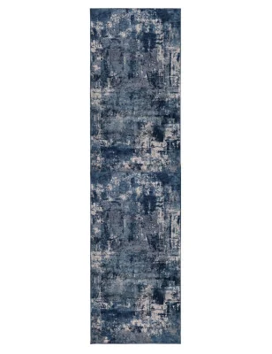 Dywan Nowoczesny Cocktail Wonderlust Ciemno Niebieski – nowoczesny design z bliska – styl vintage