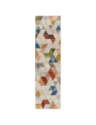 Dywan Wełniany Moda Amari Natural/Wielokolorowy – zbliżenie na teksturę – idealny do: na korytarz