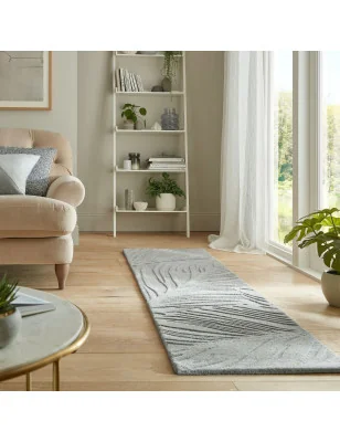 Dywan Wełniany Solace Lino Leaf Szary – widok z góry