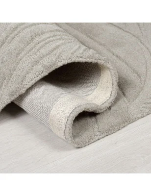 Dywan Wełniany Solace Lino Leaf Szary – zbliżenie na teksturę – idealny do: na korytarz