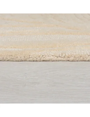 Dywan Wełniany Solace Lino Leaf Natural Okrągły – widok z góry