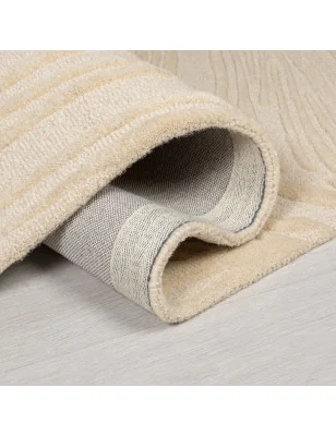 Dywan Wełniany Solace Lino Leaf Natural Okrągły – zbliżenie na teksturę – idealny do: na korytarz