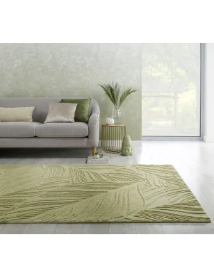 Dywan Wełniany Solace Lino Leaf Sage – aranżacja w salonie