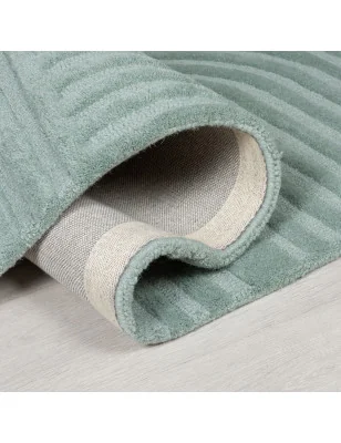 Dywan Wełniany Solace Zen Garden Duck Egg – zbliżenie na teksturę – idealny do: na korytarz