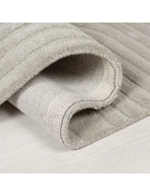 Dywan Wełniany Solace Zen Garden Szary – zbliżenie na teksturę – idealny do: na korytarz