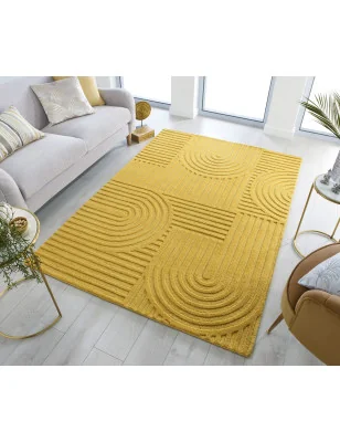 Dywan Wełniany Solace Zen Garden Ochre – aranżacja w salonie