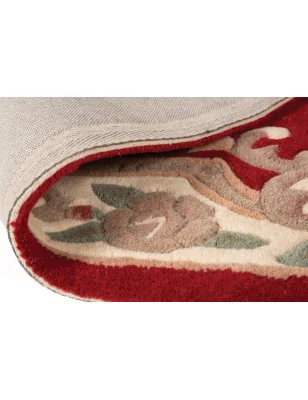 Dywan Wełniany Lotus Premium Aubusson Czerwony – aranżacja w salonie