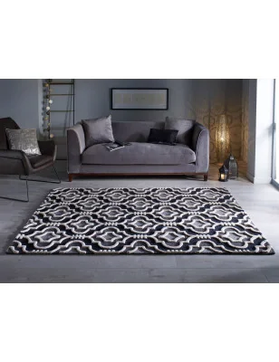 Dywan Wełniany Moorish Amira Szary – aranżacja w salonie