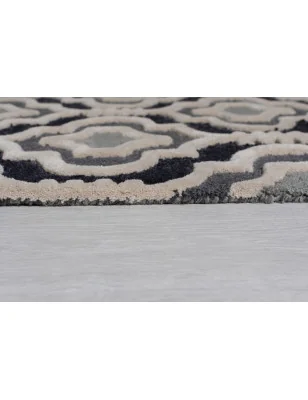 Dywan Wełniany Moorish Amira Szary – zbliżenie na teksturę – idealny do: do przedpokoju